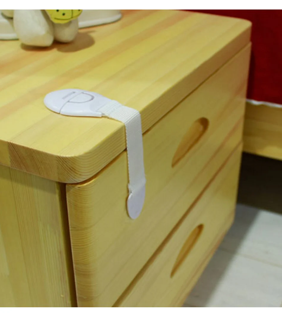 Cabinet Safety Lock 10Pcs/Lot Drawer Door Cabinet Cupboard Toilet Kids Safety Locks for Infant Security Plastic Baby Safety Lock Children Protection