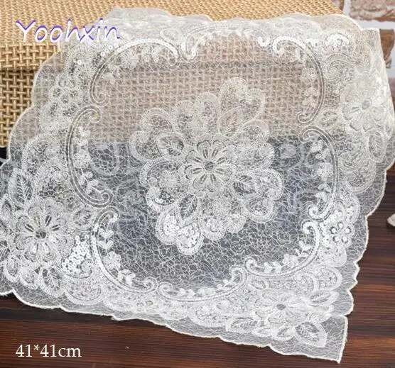 Buy Modern lace sequin embroidery place table mat