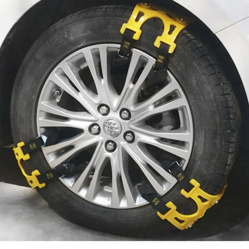 

6pcs Car Tire Anti-skid Chain Car Snow Road Tire Anti-Skid Chain Universal Non-slip Chain Winter Thick Chain