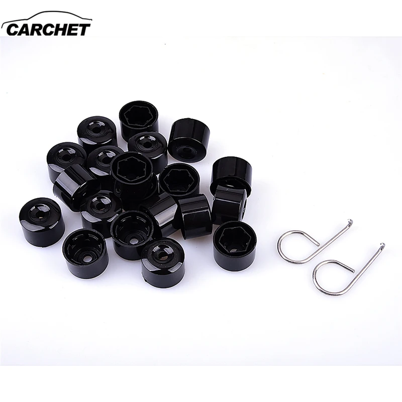 CARCHET 20pcs/lot 17mm Car Wheel Lug Nut Center Cover Caps + Removal