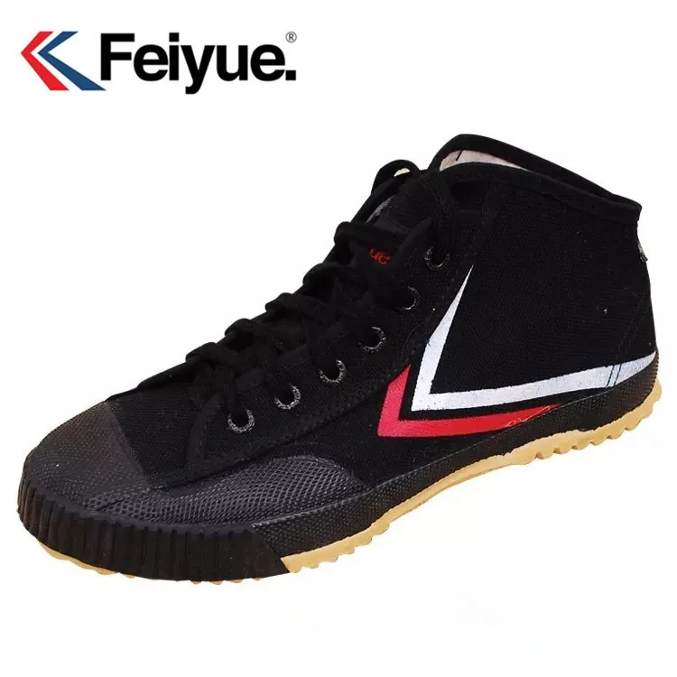 Feiyue/Мужская и женская обувь; оригинальная Классическая обувь В рыцарском стиле; Черная парусиновая резиновая обувь на шнуровке; кроссовки