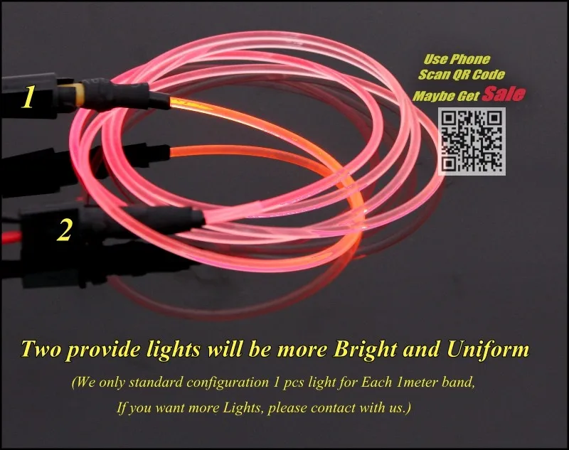 For Chrysler PT Cruiser Car Interior Ambient Light Panel illumination For Car Inside Tuning Cool Strip Light Optic Fiber Band 2lights