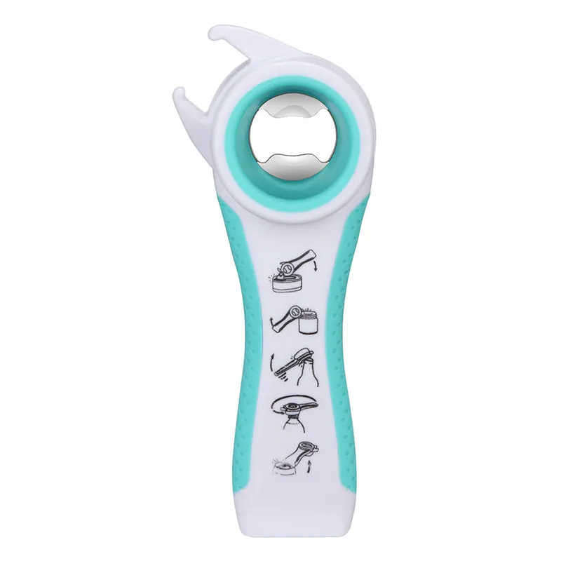1Pcs Hot Sale Kitchen Tools Black Bottle Home Kitchen Multifunction 5 in 1 Bottles Jars Cans Manual Opener Tool Gadget (1)