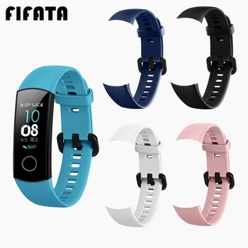

FIFATA Silicone Wrist Strap For Huawei Honor Band 5 Smart Wtach Bracelet Strap For Huawei Honor Band 4 Smart Sport Watch Band