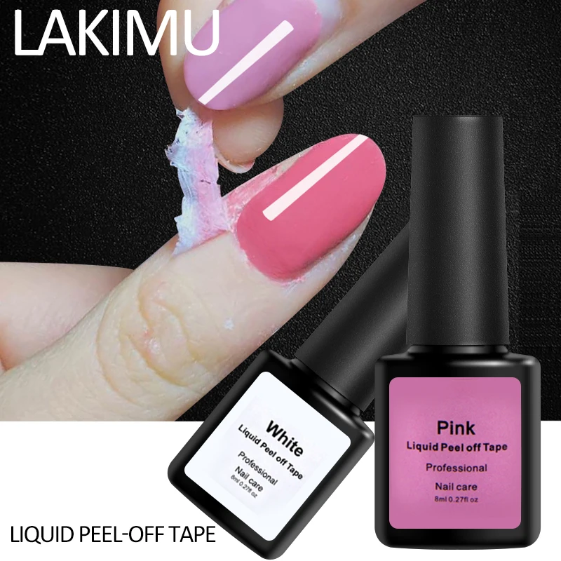 

Lakimu Dry Finger Skin Protected Peel-off Tape Nail Polish for Varnish Stripping Manicure Easy Clean Fast All for Nails