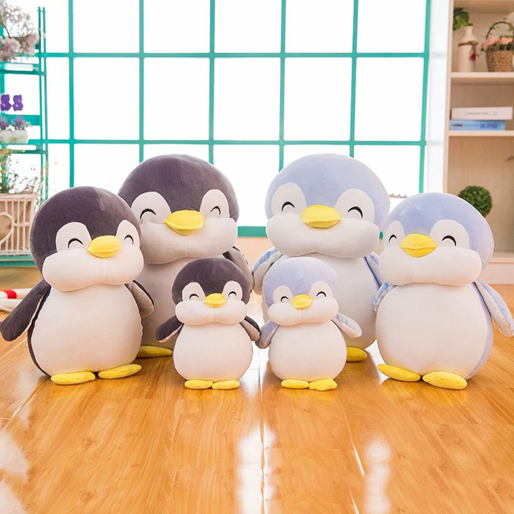 Пингвин плюшевые игрушки 1" Серый Большой чучело обнимая Подушка вещи Куклы супер мягкие приятные Фигурки для детей