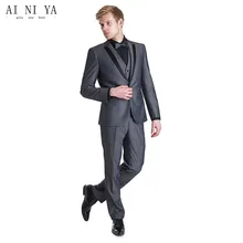 Дизайн мужской модный костюм для досуга для жениха, лучший мужской свадебный наряд, выпускной заказ(пальто+ брюки+ жилет