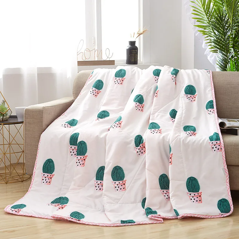 Home Watermelon summer quilts patchwork duvet 1pc grey throw blanket Freshness thin comforter ployester home bedspread 200*230cm