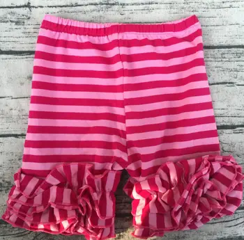 

bulk wholesale sriped baby girl knitted shorts children boutique candy color summer icing ruffle shorts kids