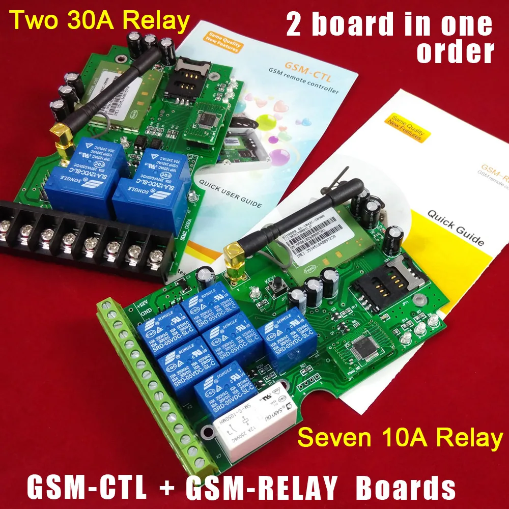 GSM RELAY Seven relay control board and GSM CTL double big power relay