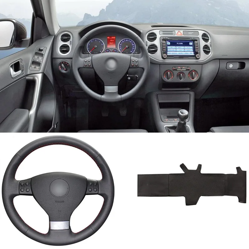 

Brand New DIY Sewing-on PU Leather Steering Wheel Cover Exact Fit For VW Golf 5 Mk5 Passat B6 Jetta 5 Mk5 Tiguan 2007-2011