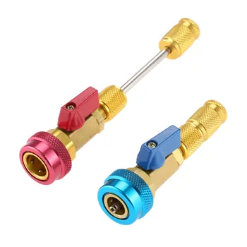 

Car Air Conditioning R134A Valve Core Quick Remover Installer High Low Pressure Tool Refrigerant Adapter Valve Core Remover Tool