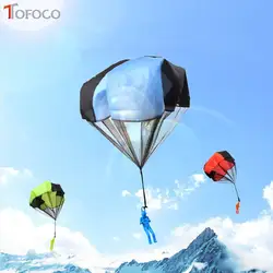 Tofoco мини-детский парашютом ручной бросали парашют игрушки играть в подвижные игры спортивные детские развивающие Игрушечные лошадки с