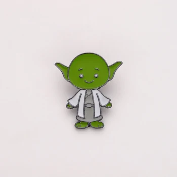 

Star Wars Jedi Knight Master Yoda Pin the Force Awakens Jedi Action Figure Toys Enamal Brooch Gift Jewelry 20 pcs/lot Wholesale