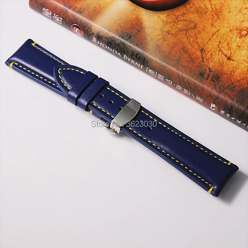 Ремешок из натуральной кожи для часов CITIZEN Air Eagle blue angel AT8020 JY8078 мужской ремешок для часов 23 мм аксессуары для часов синий браслет