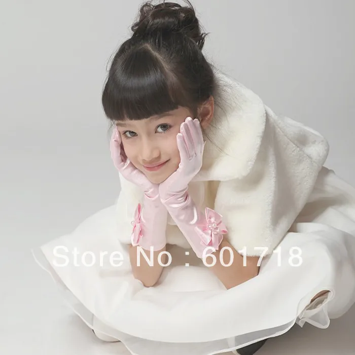 Girl Princess Gloves Wedding Party Dress Accessory Gloves Flower Girl Gloves