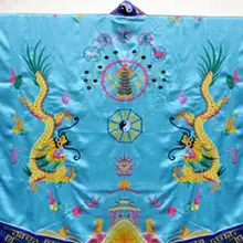 8 цветов белый/синий/черный/красный даосский вышитый дракон cassock Униформа даосская одежда Ssangyong костюмы халат
