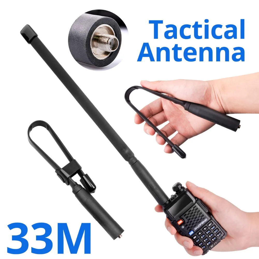Портативная рация плоская антенна складная тактическая UV 5R UHF VHF для Baofeng