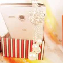 Сердца полны бриллиантами и жемчужина анти пыли разъем для Iphone6 6s для samsung S6 для Xiaomi Meizu и все 3,5 мм разъем для наушников