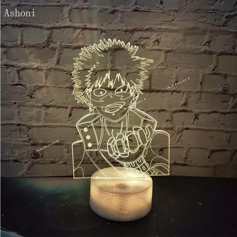 Подарок на день детей My Hero academic Midoriya Izuku Ночной светильник 7 цветов Аниме 3D LED