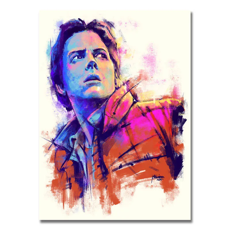 Back to the Future автомобиля 1 2 3 классических с картинкой из фильма шелка печати