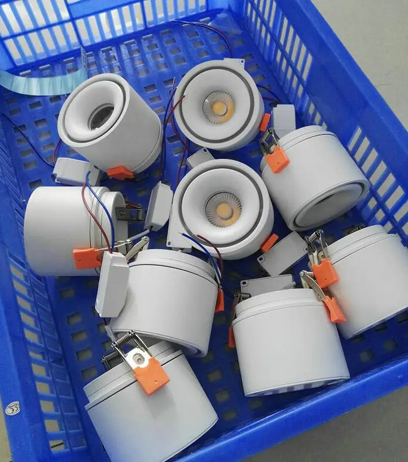 Graus de Rotação Levou para Baixo Luz de Teto Levou Rodada Downlight w Ac110v 15 Alumínio 220 v Recessed Spot Luz 360 10 21 V LEVOU Para Baixo Luz de Teto Recessed Spot luz