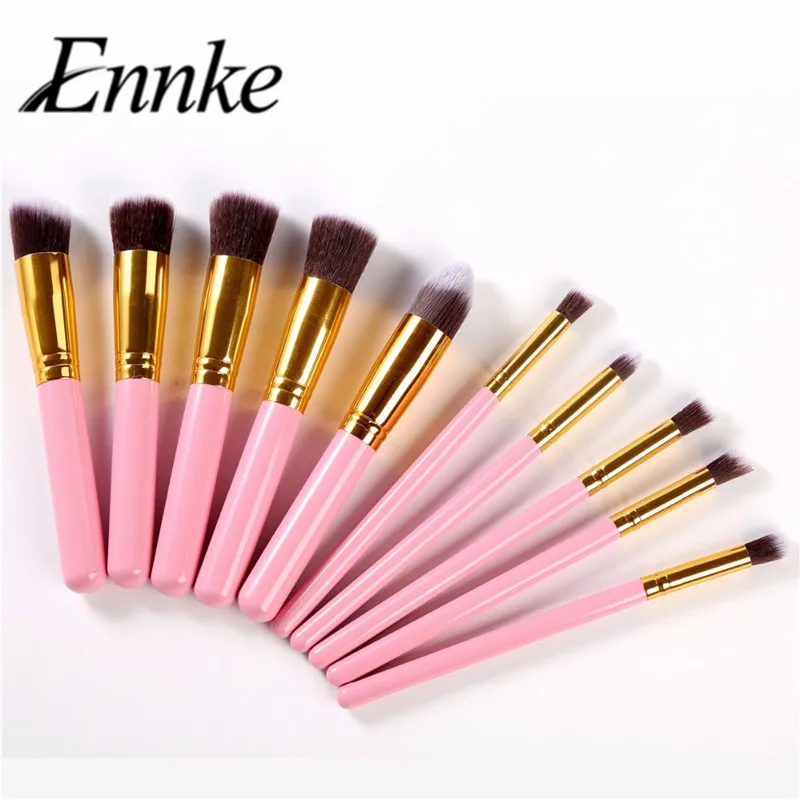 10 шт. серебристые/золотистые кисти для макияжа|kwasten set|makeup brushes beautymakeup |