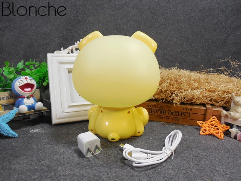 Quarto do Bebê Lâmpada de Cabeceira Luz da Noite para Crianças Porco Moderno Natal Quartos Decoração Casa Luminárias Led Usb 12 de cabeceira quartos decoração casa luminárias