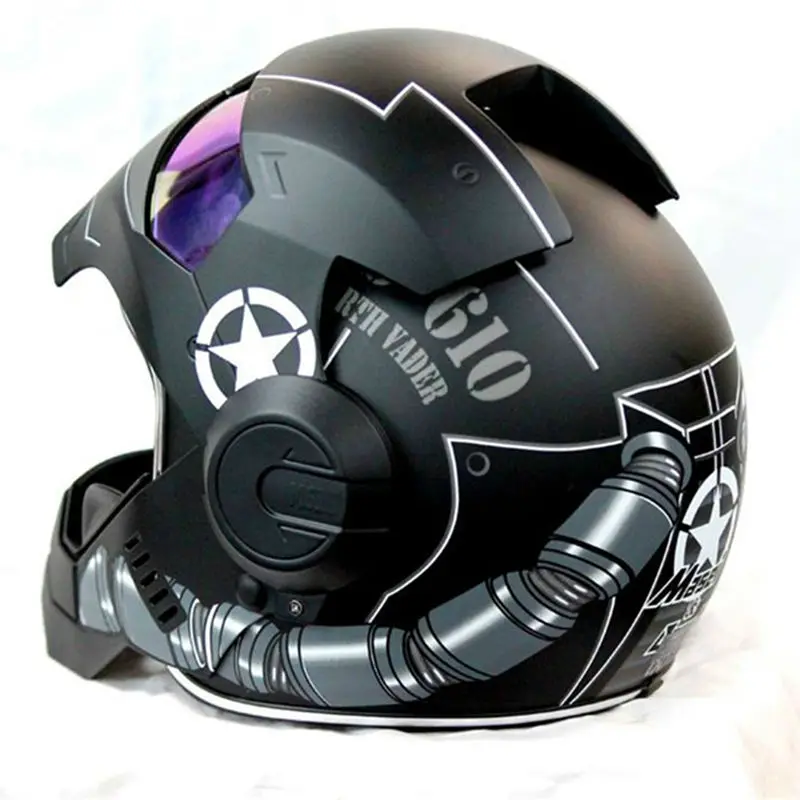 Новые матовые/яркий черный Masei мотоциклетный шлем IRONMAN железный человек шлем половина шлем с открытым лицом шлем мотокросс 610