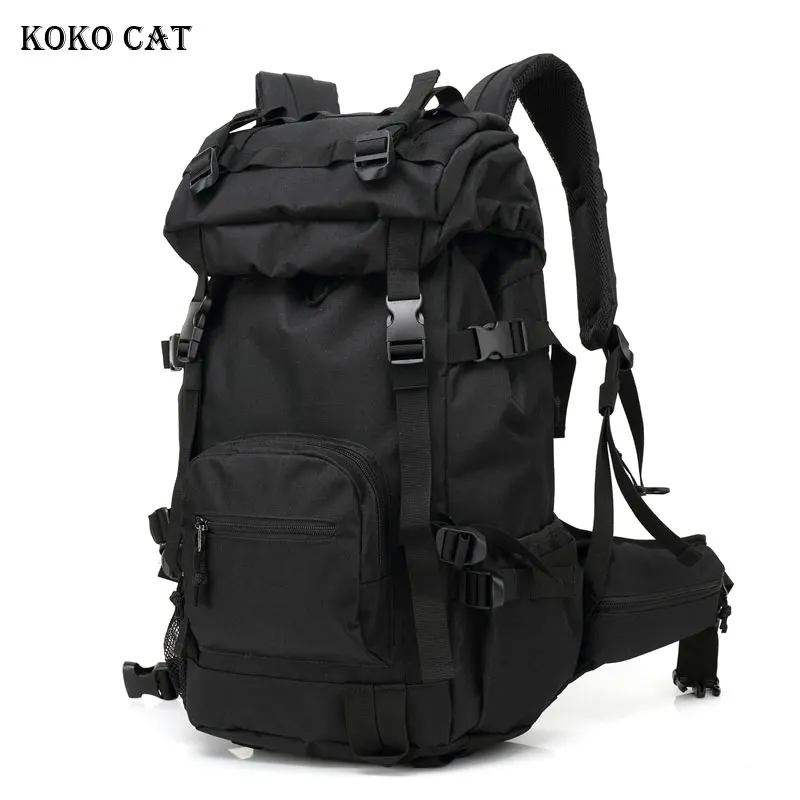 

50L Men Tactical Bag Military Backpack Mountaineering Men Sport Outdoor Travel Bags Molle Backpacks Hunting Camping Rucksack Tas