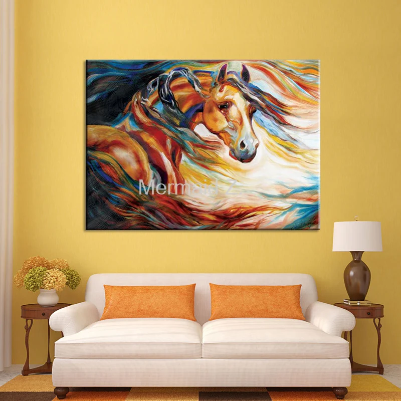 

High Skills Artist 100% Hand-painted Abstract Horse Oil Paintings On Canvas Handmade horse For Office Decoration Painting