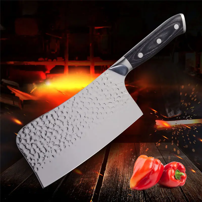 

Professional Chinese Chopping Knife Sharp Kitchen Butcher Knife For Cutting Steak Chicken Bone Fish Poultry Meat Cooking Tools