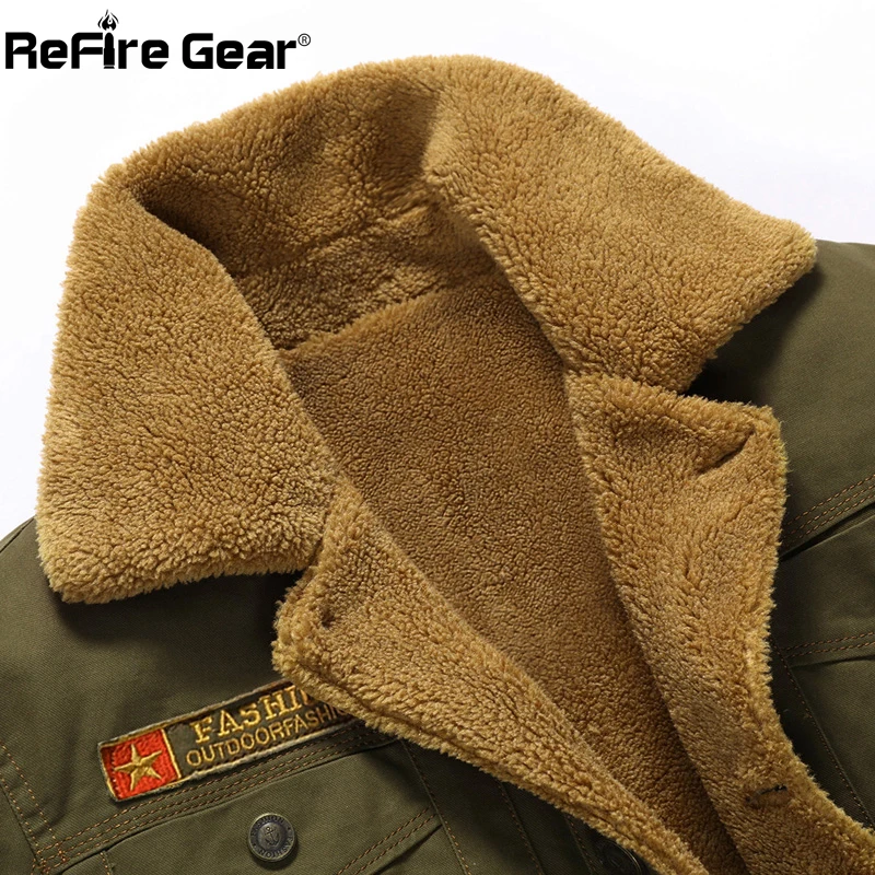 Refire gear зимняя армейская воздушно-десантная тактическая куртка для мужчин, теплая военная куртка, пальто для мужчин, толстая подкладка, воздушные силы, хлопковые куртки