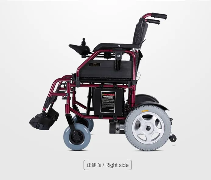  Strong capacity foldable electric wheelchair for handicapped and elderly