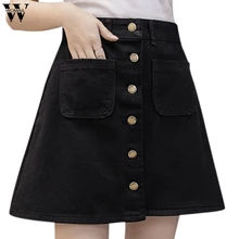 Женская юбка шорты летние женские короткие юбки трапециевидной формы с высокой талией узкие повседневные юбки с карманами ковбойские шорты юбки J26