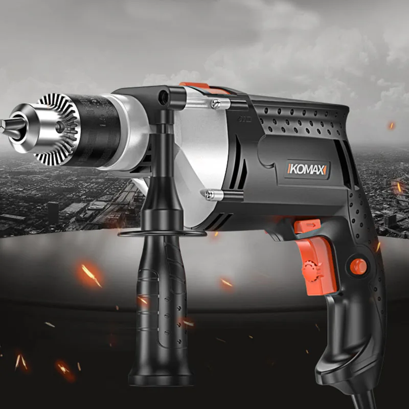 

710W Electric Drill Hammer Drill Impact Drill Multi-function Adjustable Speed Woodworking Power Tool