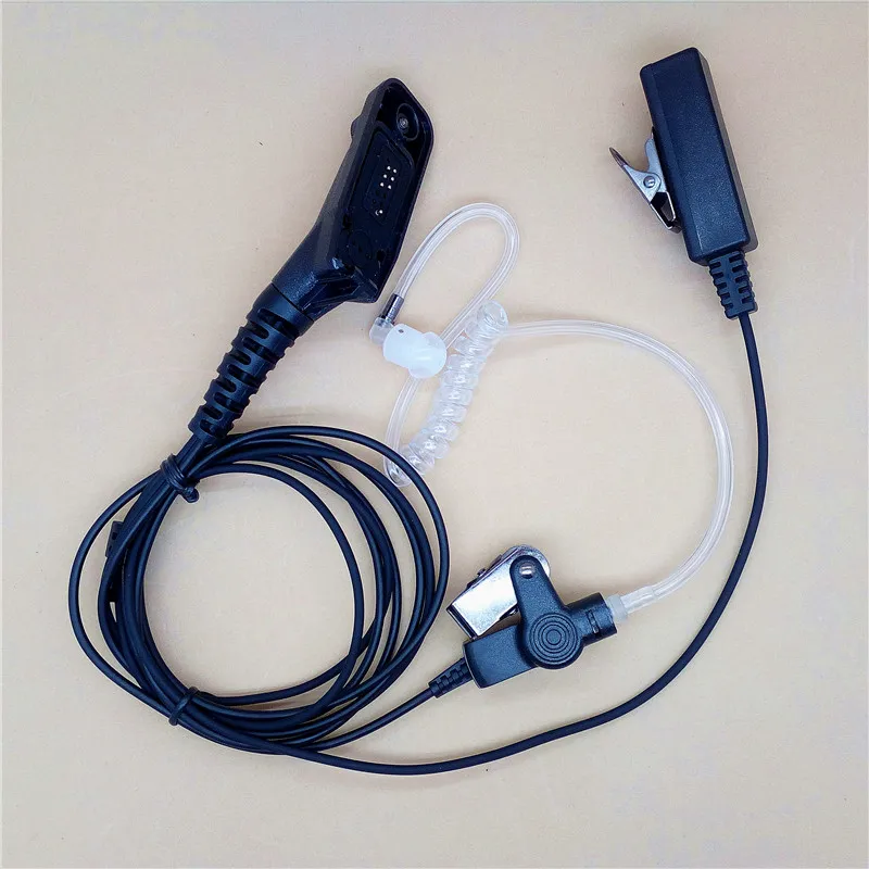 Гарнитура с микрофоном FBI PTT Air Tube для Motorola Radio APX2000 APX7000 APX6000 APX7500 DGP4150 + DGP5050 DGP5550 Walkie