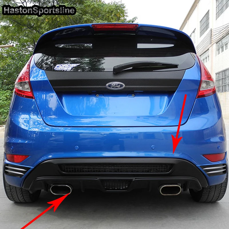 Fiesta MK7 ST стиль ABS Поддельные углеродного диффузор, губа на задний бампер фартук сплиттер для Ford Fiesta MK7 2008-2012