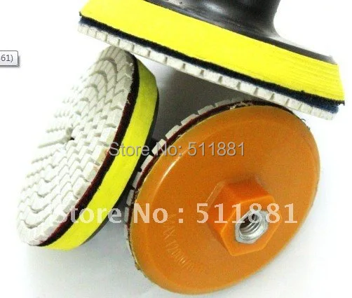 4'' soft wet polishing pad 100mm concrete marble granite diamond pads grit 50#,150#,200#,300#,500#,800#,1000#,1500#,2000#,3000# wool felt polishing pad orbital sander pads