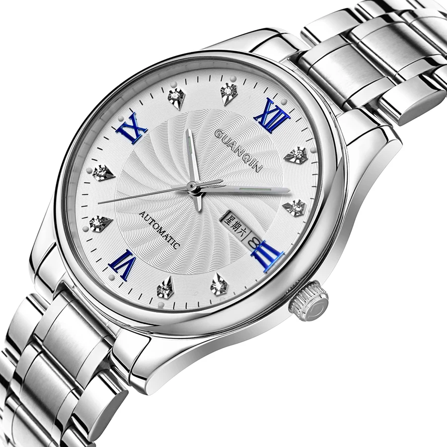 GUANQIN Mens Watch Top Brand Automatic Watch Calendar Luminous Perspective Week Clock Men Water Resistant Male Wristwatches 2017 (16)
