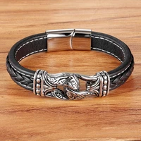 TYO 2019 New Arrival Neo-Gothic Style Magnificent Accessories Genuine Leather Bracelets & Bangles For Men Pulseiras Masculina