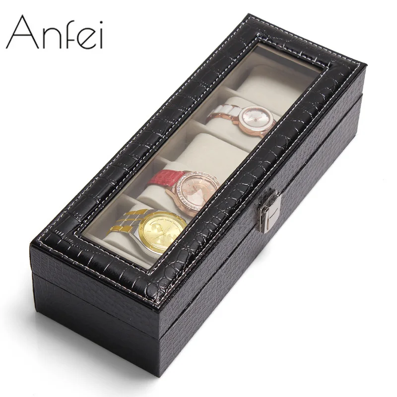 Watches Box PU Leather Box for Watches Storage Jewelry Display Watches