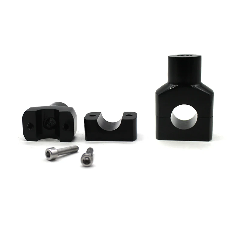 2x Black Billet Shorty 1 Handlebar Risers Clamp for Kawasaki Cruiser Bike Vulcan VN900 Classic VN900B Motorcycle Custom