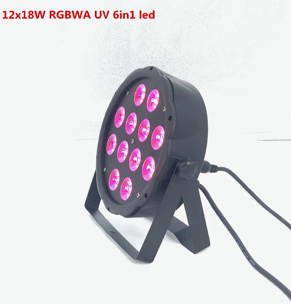 Светодио дный LED par 12x18 Вт 6в1 rgbwa luces литой алюминиевый светодио дный светодиодный dj DMX сценический свет