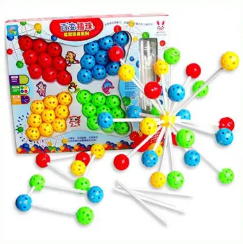 

Early childhood educational toys Large Variety inserted beads hand-beaded fight inserted puzzle combinations toy