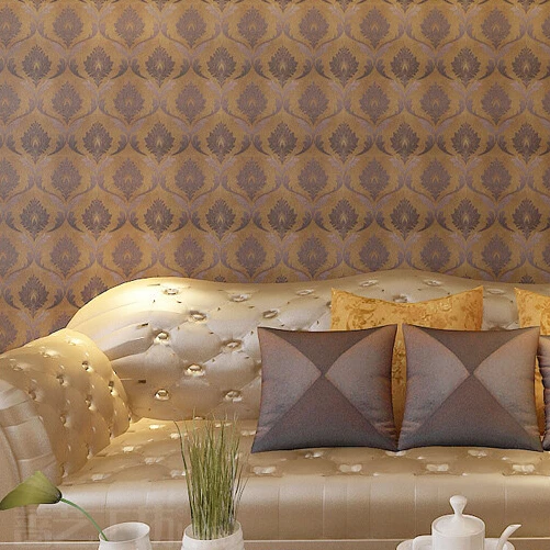 European Floral Wallpaper 3D Embossed TV Background Wallpaper Mural Wallpaper Roll Living Room