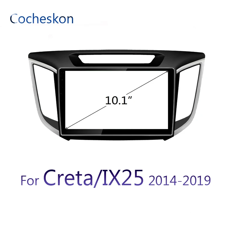 Для hyundai Creta/IX25 2014-2019 2 din Автомобильная рамка для приборной доски 10 1 дюймов