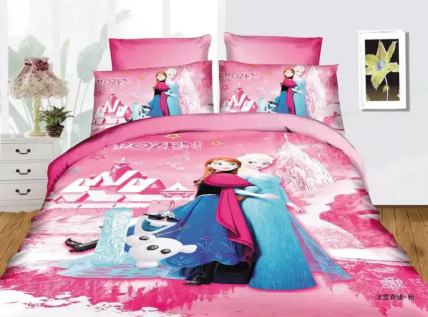 Deep Pink Frozen Elsa Anna Bedding Sets Girl S Children S Bedroom