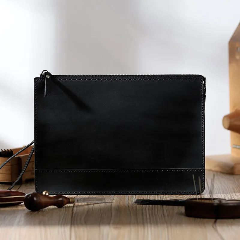 

Old Street Memory Men's Vintage Leather Business Casual Large Capacity Handbag Manual Men's Bag