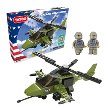 TATCO 140Pcs Small Military Helicopter Building Blocks Bricks Kids Educational For Children Construction Toys Compatible Lepine